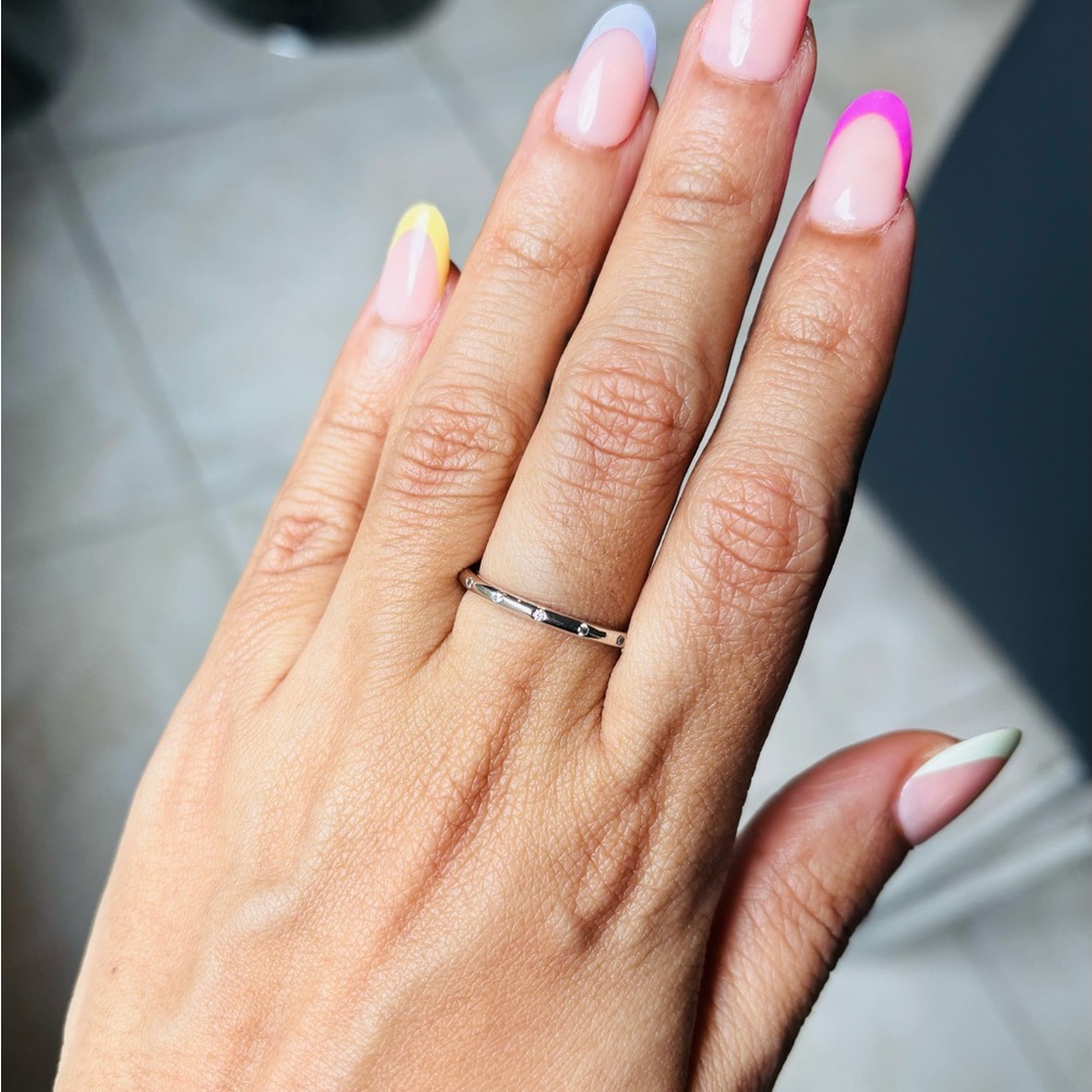 Pandora Simple Sparkling Band Stackable Ring - image 3